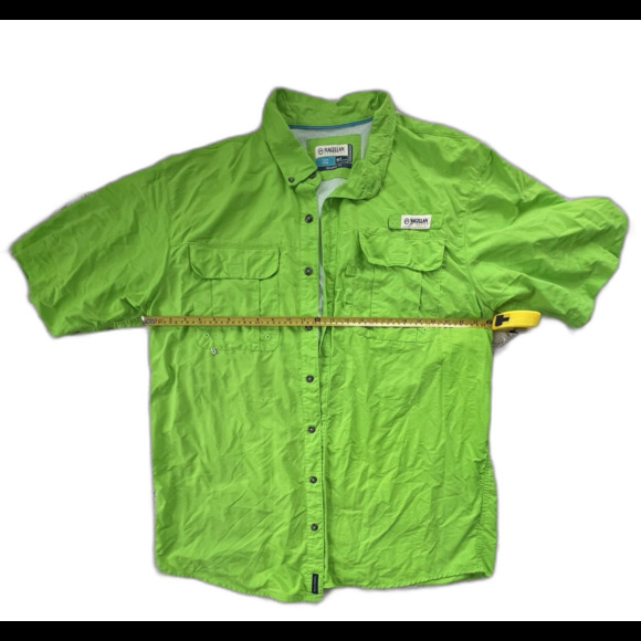 Magellan Men's Button Down Shirt Outdoors Fish Gear Relaxed Fit Size XL-T Green - Picture 8 of 10